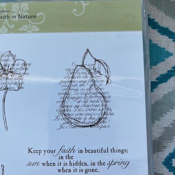 NEW Stampin' Up! Faith in Nature Clear Cling Mount Stamps, Set of 5, Hostess Set - Picture 4 of 7